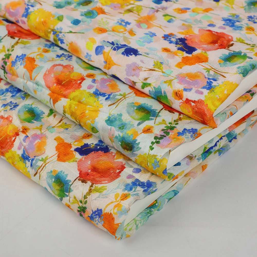 Wholesale OEM cheapest price digital printing customized printed double cotton gauze muslin fabric for kids