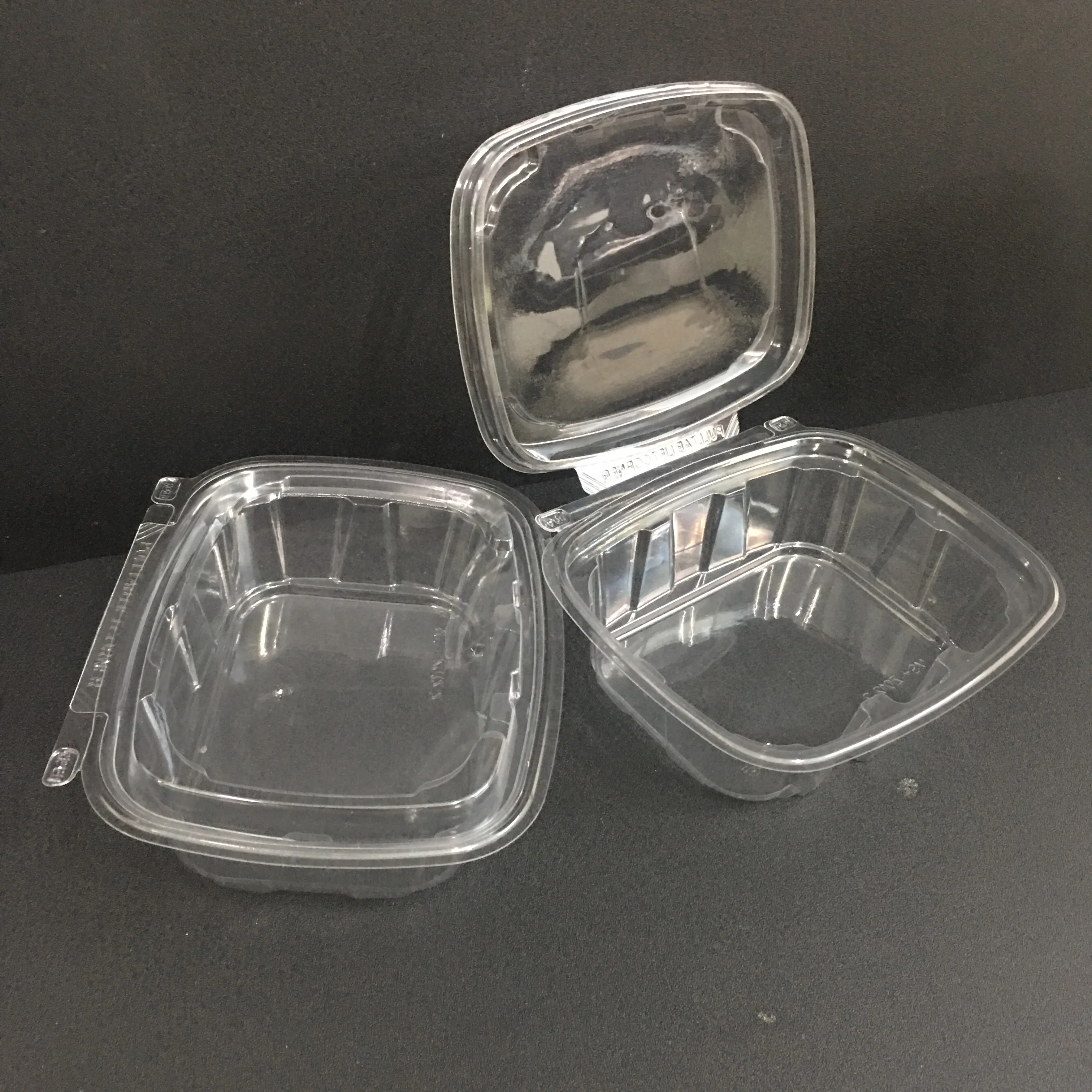 food grade takeaway box Plastic supermarket packaging container for Fresh salad 12OZ tamper evident container MSH-ZO12-2