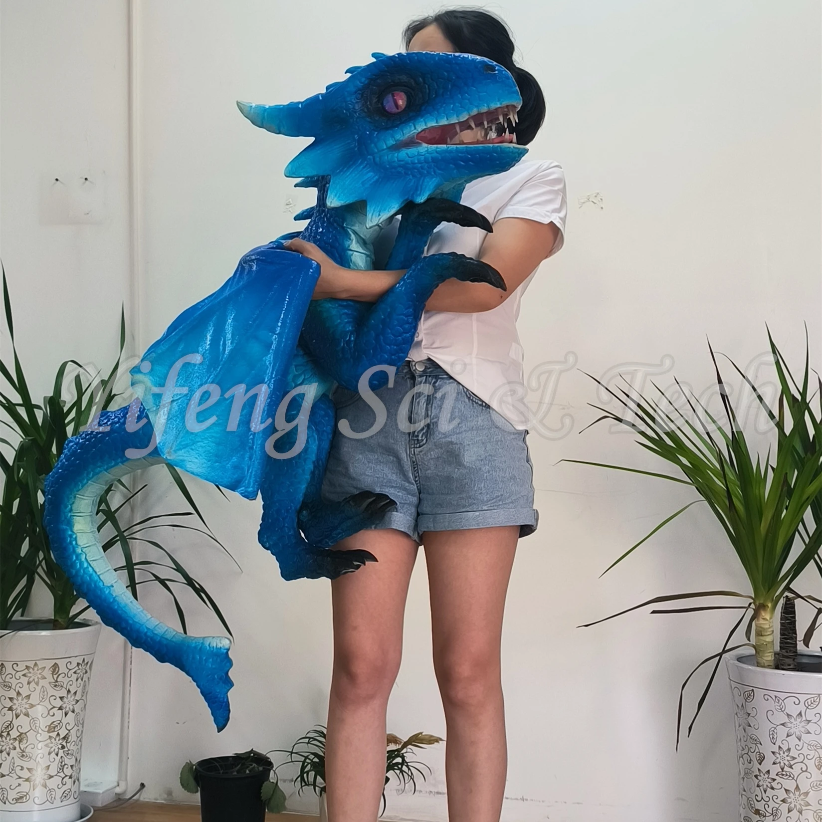 Аниматронный Дракон реалистичный в натуральную величину t-rex динозавр марионетка
