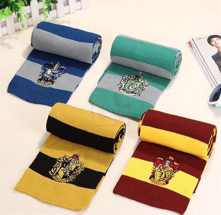 Ready to Ship Harry Style Winter Scarf Hufflepuff Ravenclaw Slytherin Cosplay Potter Knitted Warm Scarf