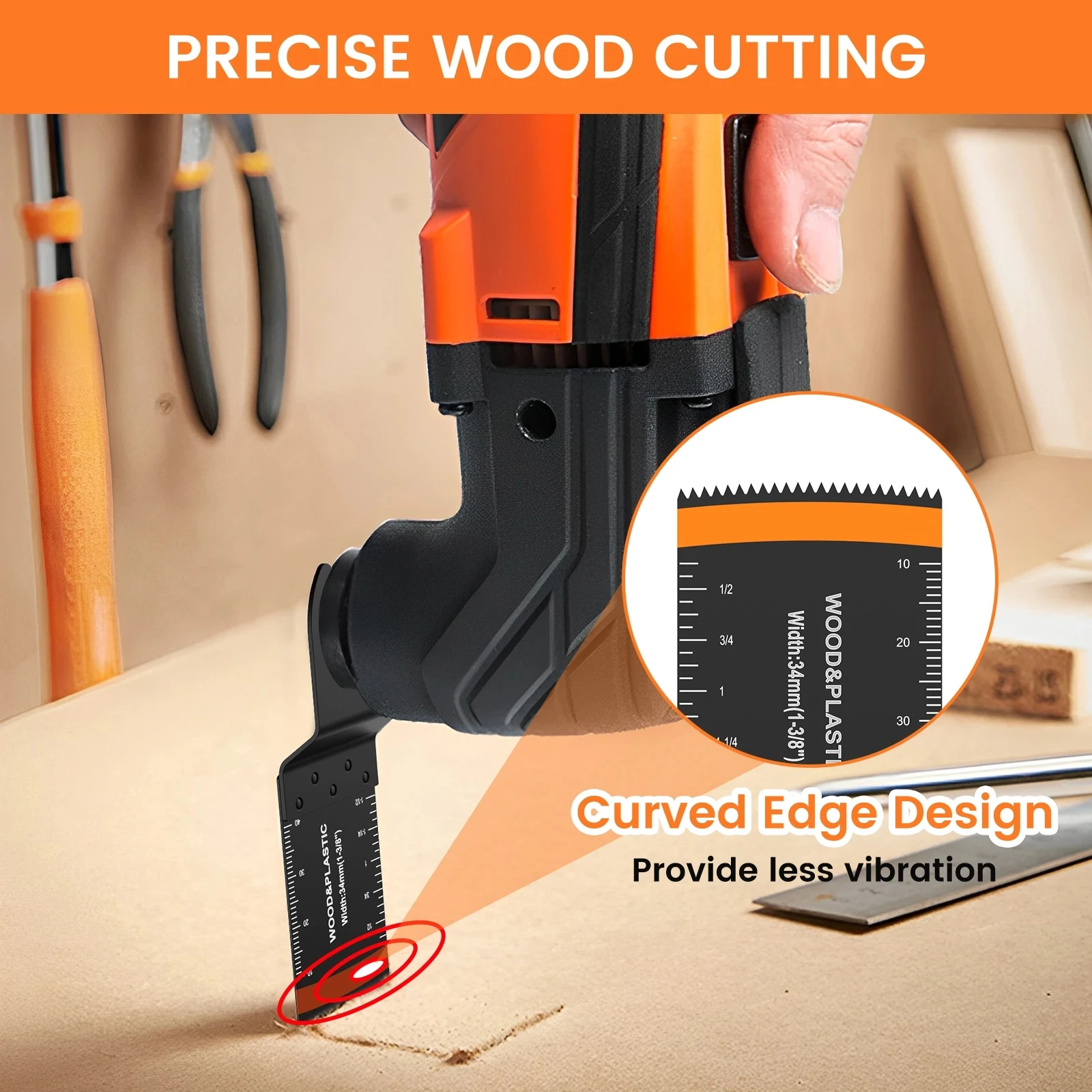 Oscillating Saw Blades High Carbon Steel Bi-Metal Multitool Blades Sharp Wear Resistant Multi Cutter Blade