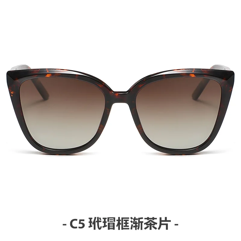 High Quality Polarized Sunglasses New Cat Eye Design Glasses Black TR90 Clip on Sunglasses for Women Men Wholesale