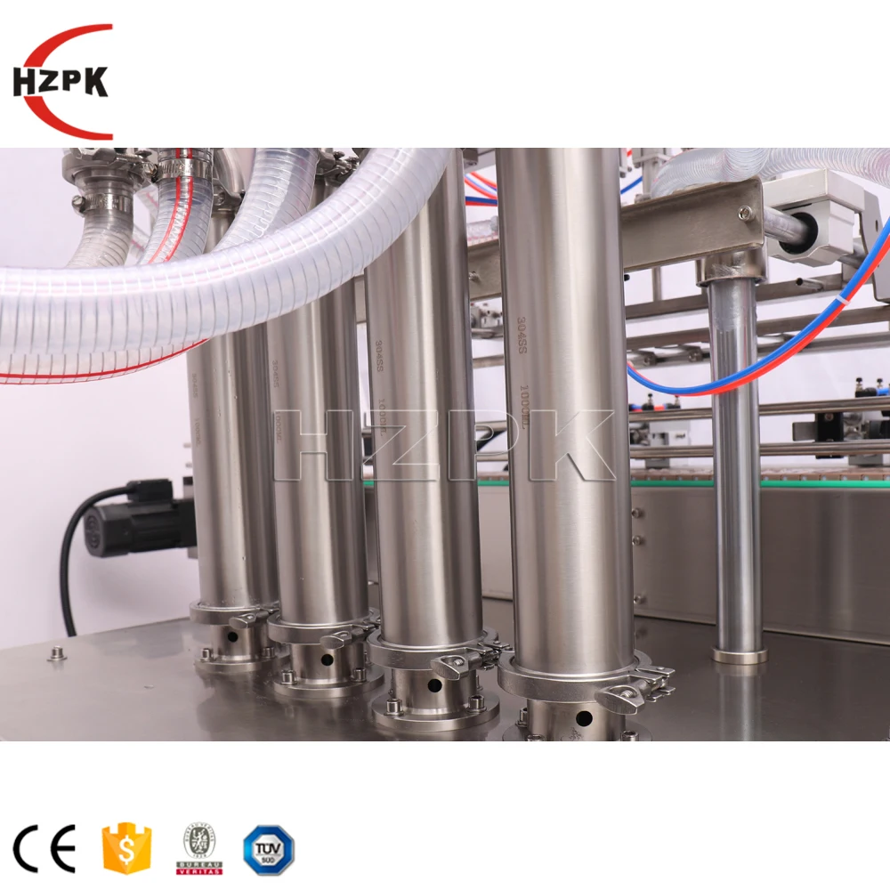 HZPK auto 4 heads 50ml quantitative volumetric piston detergants shampoo filling machine for liquid bottle china