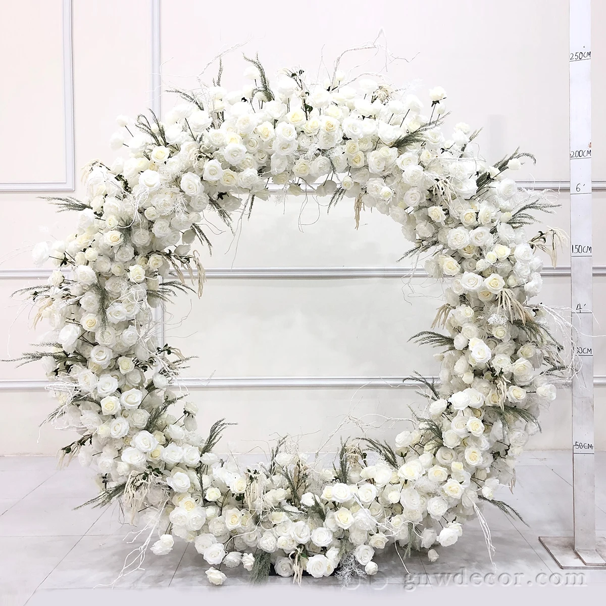 GNW white Color Flower Decoration Frame Factory direct sales  wholesale Frame Stage party Wedding flower arrangements Circle