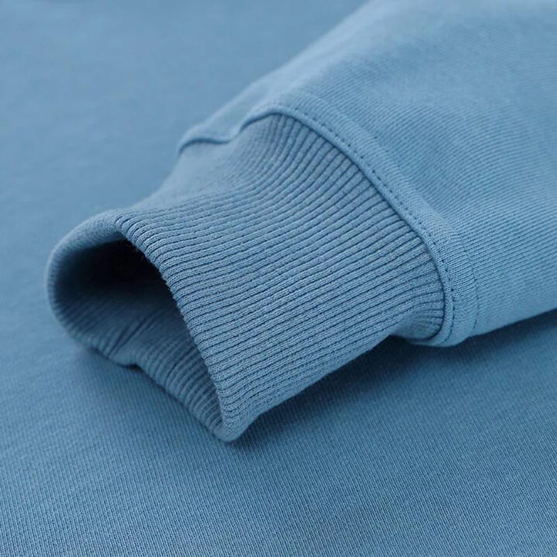 Custom Oversize Hoodies Unisex Top Solid Color Sweatshirt Customized Print Autumn Spring O Neck Loose Jumper Thick fleece