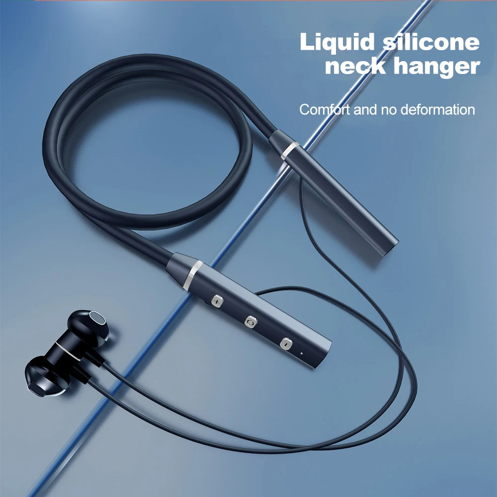 Customized BT5.0 Wireless Headset Magnetic Neckband Sports Running Earphone Earbuds IPX-5 Waterproof Wireless Headphone