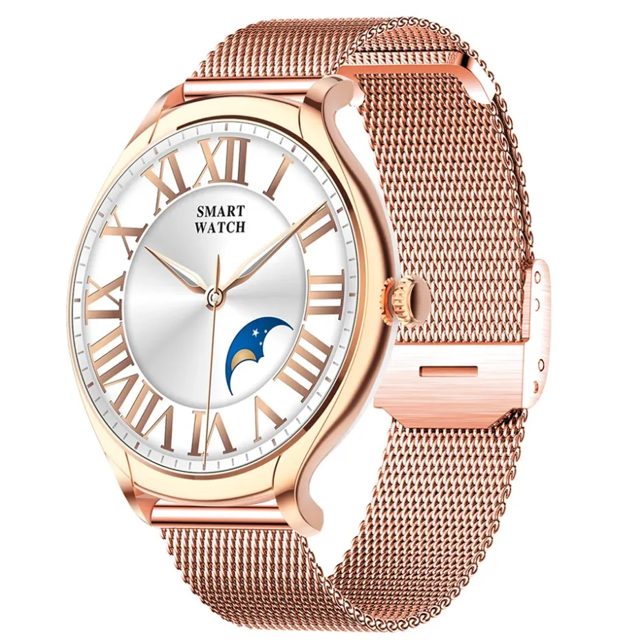 Fashion KT67 Smartwatch Women Sport Fitness Tracker Stainless Steel Strap Wearable Device Smart Watch