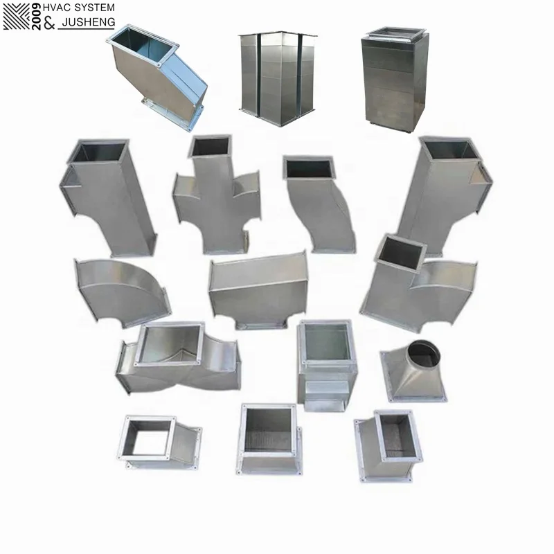 Galvanized Square Air Duct And Spiral Duct Used for Exhaust Air and Smoke