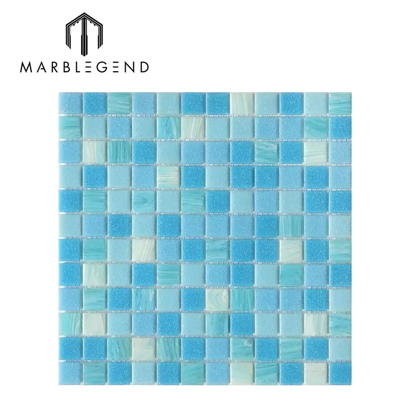 Custom wear-resisting natural glass cube mosaic pool tile mosaic tiles mixed