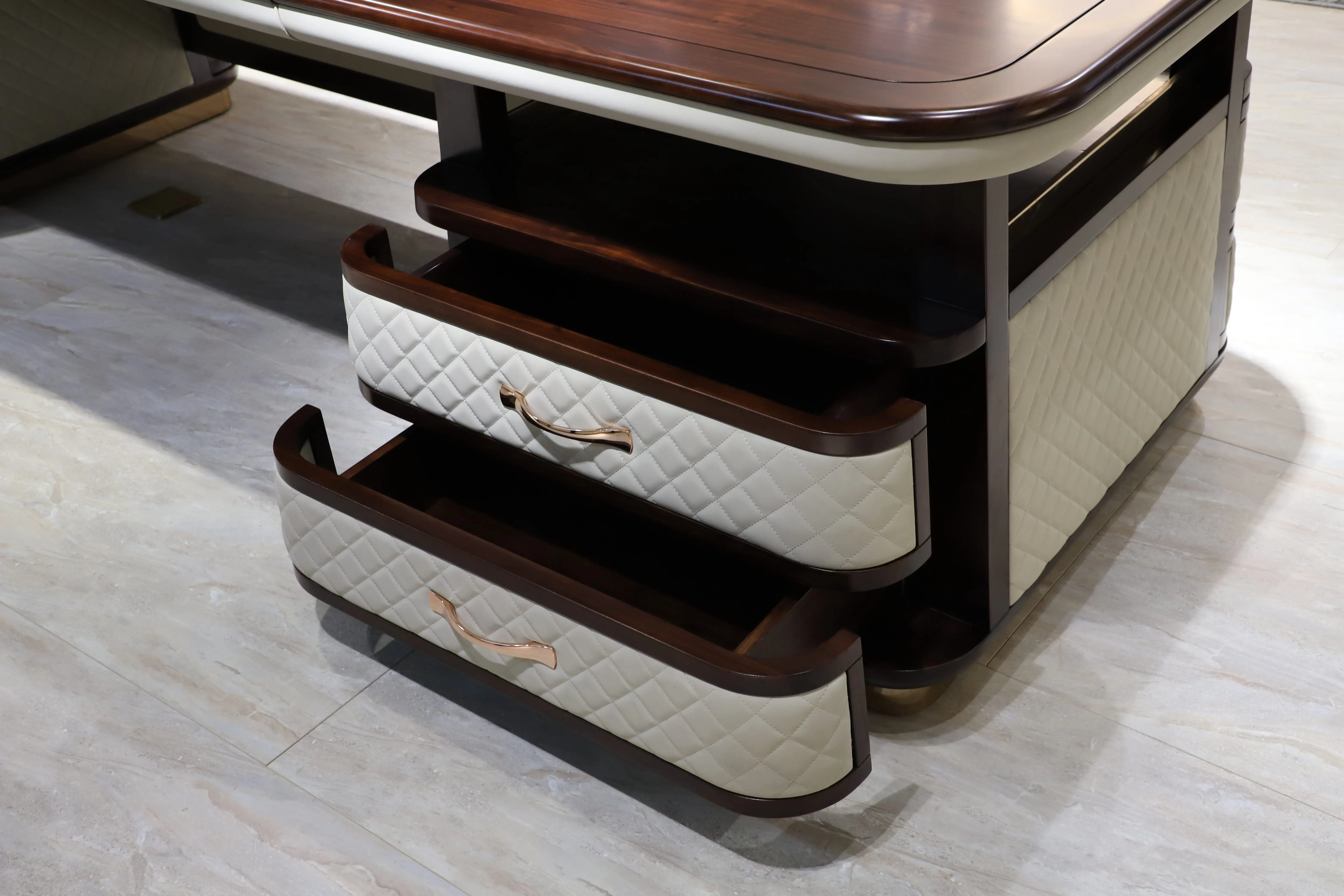 Роскошная дизайнерская офисная мебель из массива дерева стол для босса