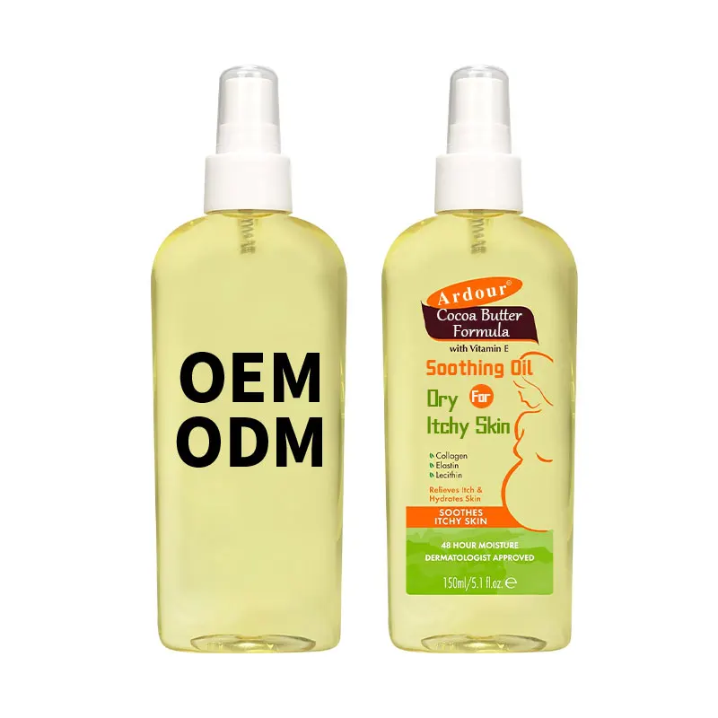 Cocoa Butter Formula Soothing Oil With Vitamin E Dry Itchy Skin Relief Pregnancy-Safe Anti-Itch Body Oil 5.1 Ounces