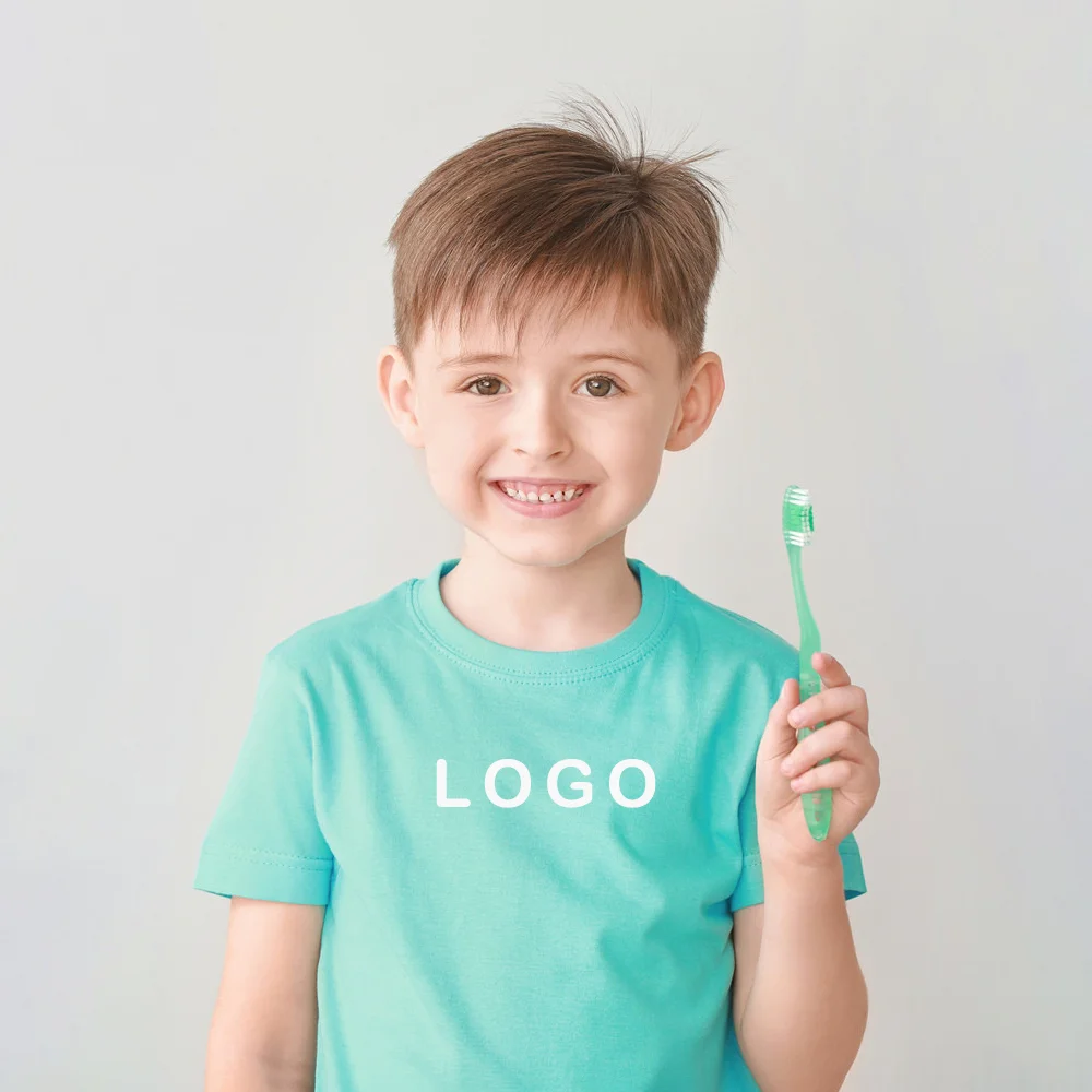 Free Sample 175/205gsm High Quality Wide Boxy Blank T Shirt Heavy Weight Cotton Tshirt Oversized Black White T-shirt For Kids