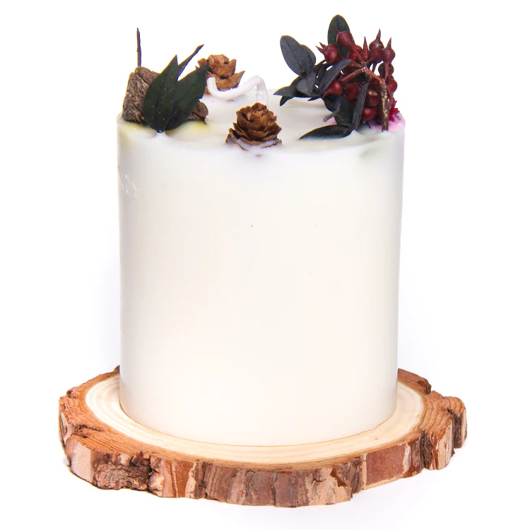 Custom Christmas Glass Candle Jar With Bell Cloche Dome Lid Scented Wax Cup Candle Holder