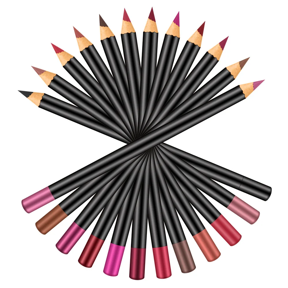 Сенька отптовая торговоля коричневого цвета с контурным карандашом для губ метка частного назначения 16 видов цветов телесного цвета веганских материалов матовой Тени для век и Контурный карандаш для губ