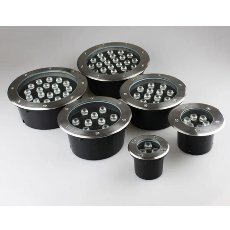 Outdoor Stainless Steel Casing Landscape Underground Light RGB 12V 24V IP68 Buried Lights led Underground Light