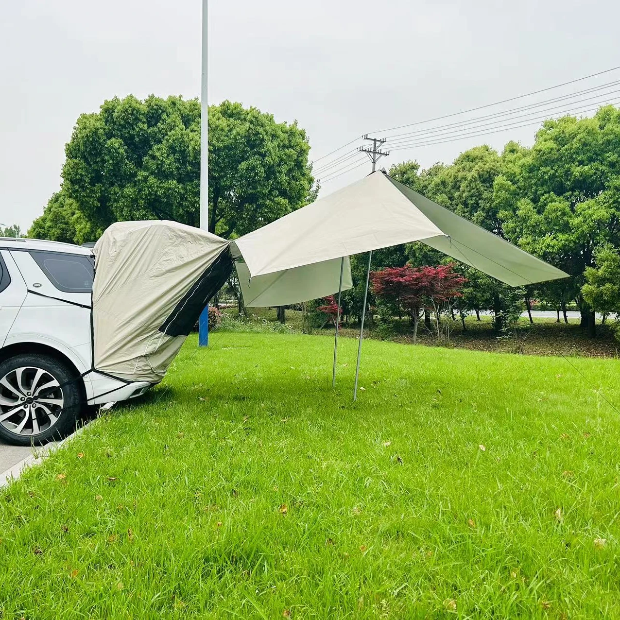 car rear tent extension waterproof trailer tent sun shelter canopy camping SUV car trunk sun shade outdoor tents