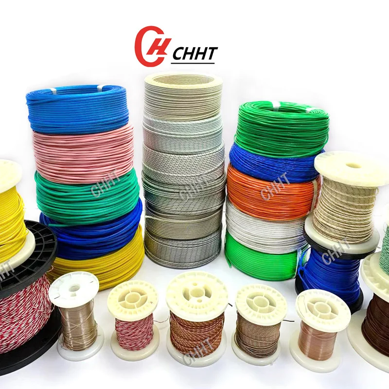 New style 2*24AWG high temperature nichrome K type fiberglass braided thermocouple wire KX-H-ANSI-CH with high quality