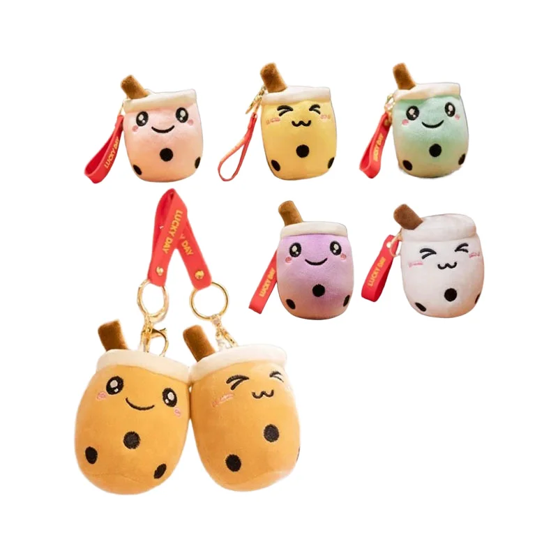 Gretel New Colors 10cm Stuffed Boba Plush Keychain Cute Soft Milk Tea Sweet Gift Bubble Key Plush Boba Keychain