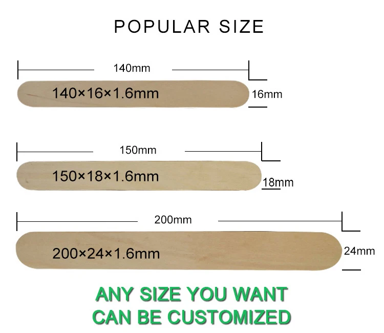 Wholesale Cheap Disposable Mini Wooden Wax Sticks Hair Removal Custom 10pcs 100pcs Eyebrow Nose Body Small Salon Waxing Spatula