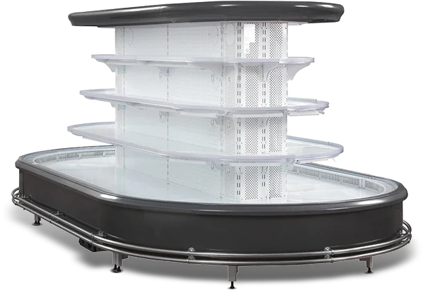 Supermarket refrigerator island fruit vegetable refrigerator display cooler showcase for daily fresh