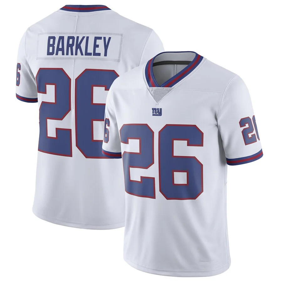 NFL Rugby Uniform T-shirt  Barkley 10 Manning 8 Jones soccer rugby jerseys