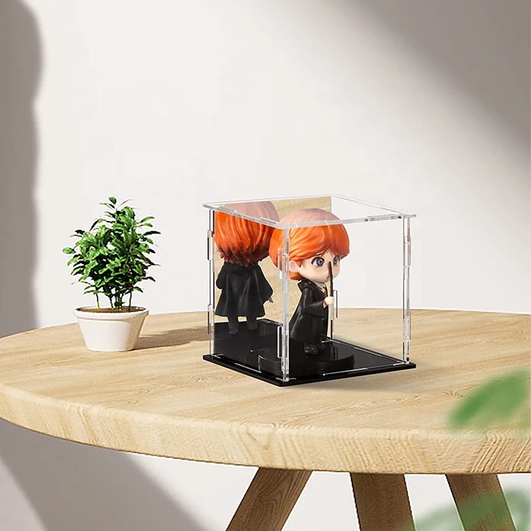 Acrylic Display Case Assemble Countertop  Acrylic Box Organizer Riser Dustproof  Protection Showcase for Action Figures Toys
