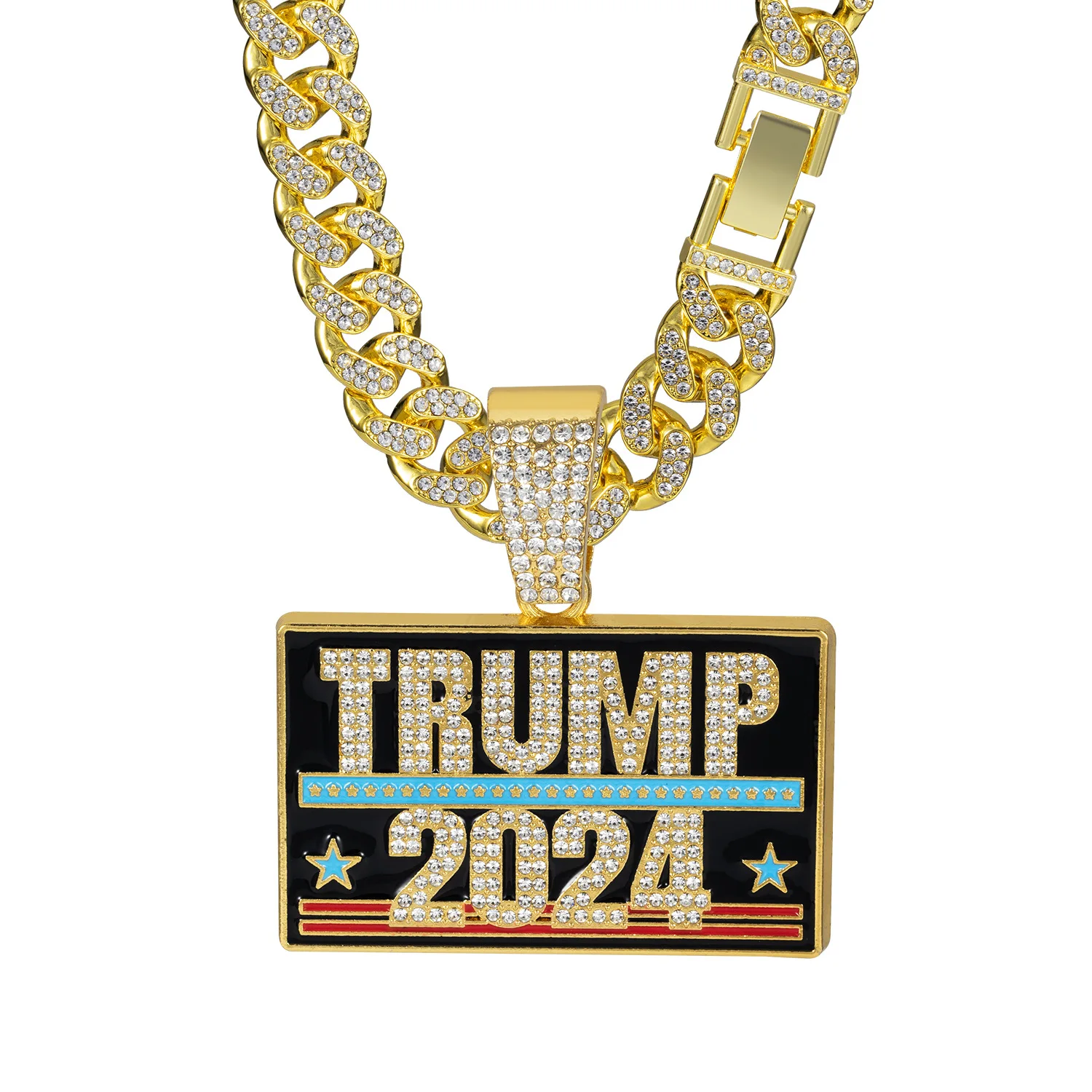 Name Necklace Personalised Gold Plated 2024 HipHop Necklace Stainless Steel Choke Chain Big Pendant Men Jewelry