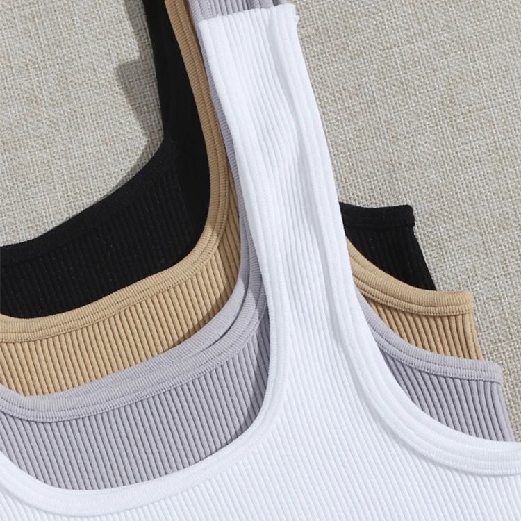 FLW Summer Soft Ribbed Active Wear Seamless Yoga Wear One Piece Workout Clothing Women Sexy Tank Top