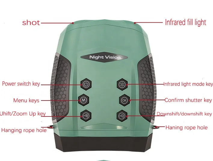 Custom Large Screen 600M night vision binocular night vision scope Full Color 4K Digital Hunting Binoculars Nigh