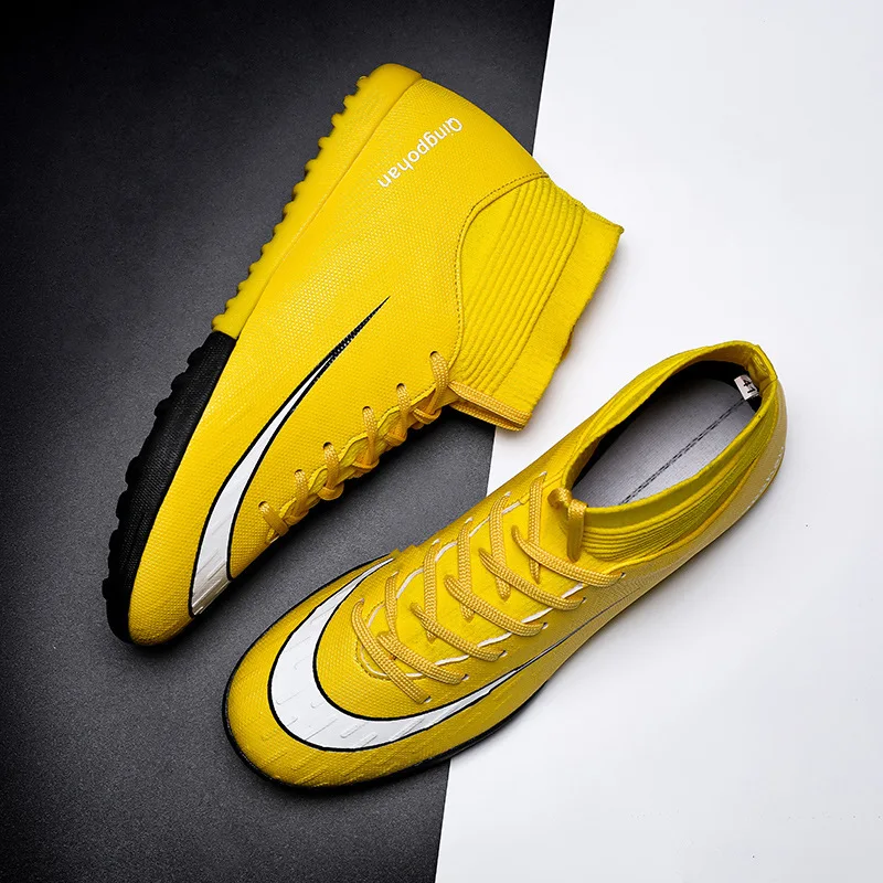 Высокие футбольные туфли, искусственная трава, мужские тренировочные кроссовки большого размера