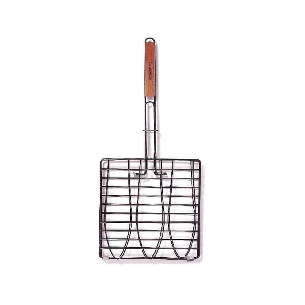 Hot Sale Quality Barbecue Tools Charcoal Rectangle Wire Grilling Basket For Bbq Vegetable Fish