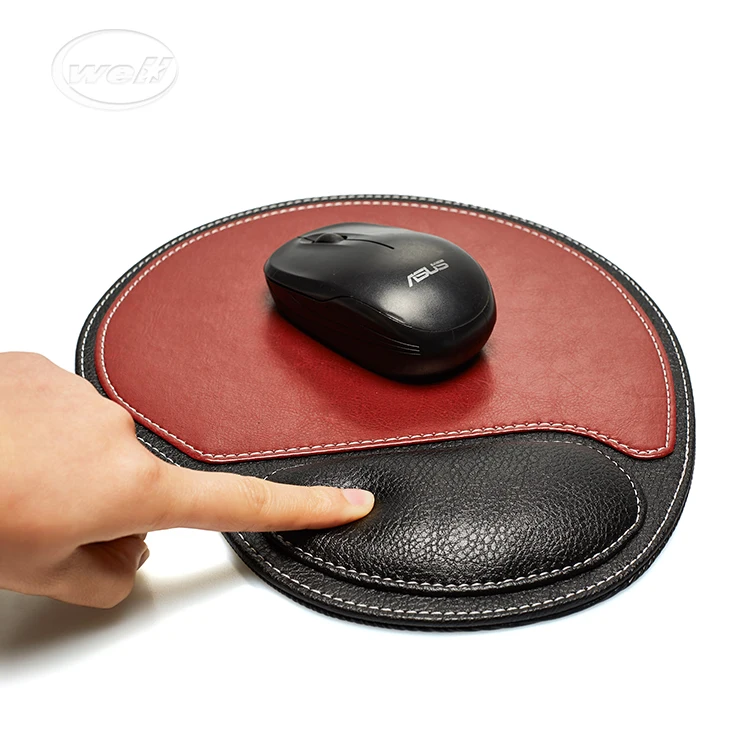PU Anti-Slip Table Mat Wrist Mouse Pad for Office and Home Comfortable Computer Mouse Mat for Education Trade Show Giveaways
