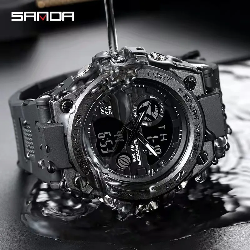 SBAO739 fast break New Fashion Black Gold Sliver Blue Green Color Women Men Led Sport Digital Mobile Watch