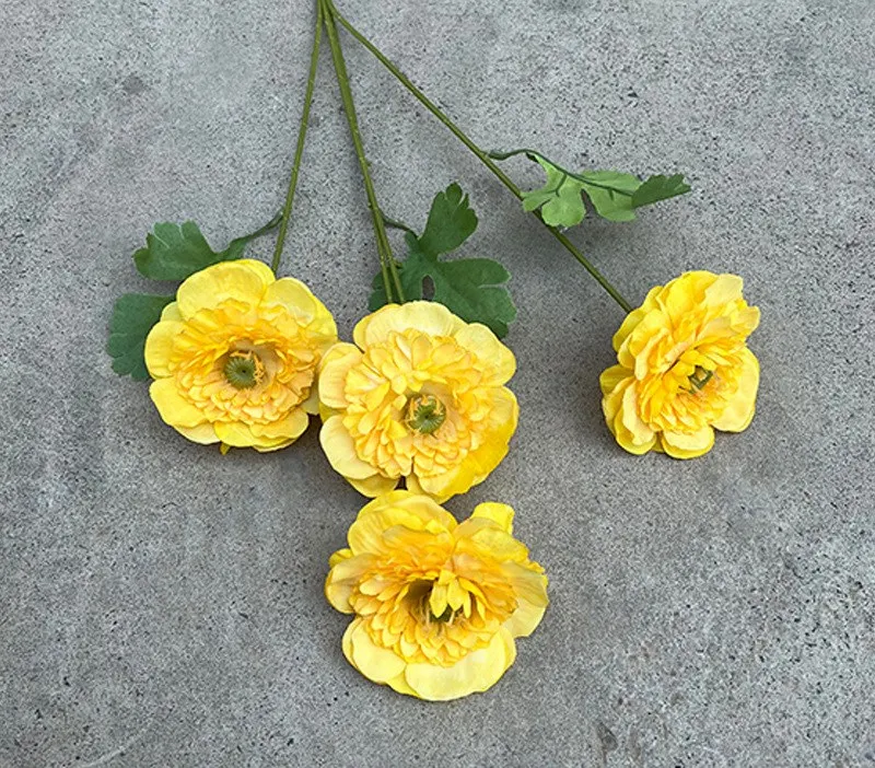 Yopin-2355 Hot Selling Artificial Silk Yellow Wedding Flowers For Decoration