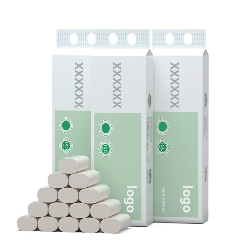 Customize Logo Industrial Hotel Retail Home Use Bathroom water soluble toilet paper SoftSoft Printed Tissue Toilet Paper Roll