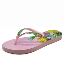 Summer Wholesale Popular Style Rubber Sole Digital Print Women Slippers