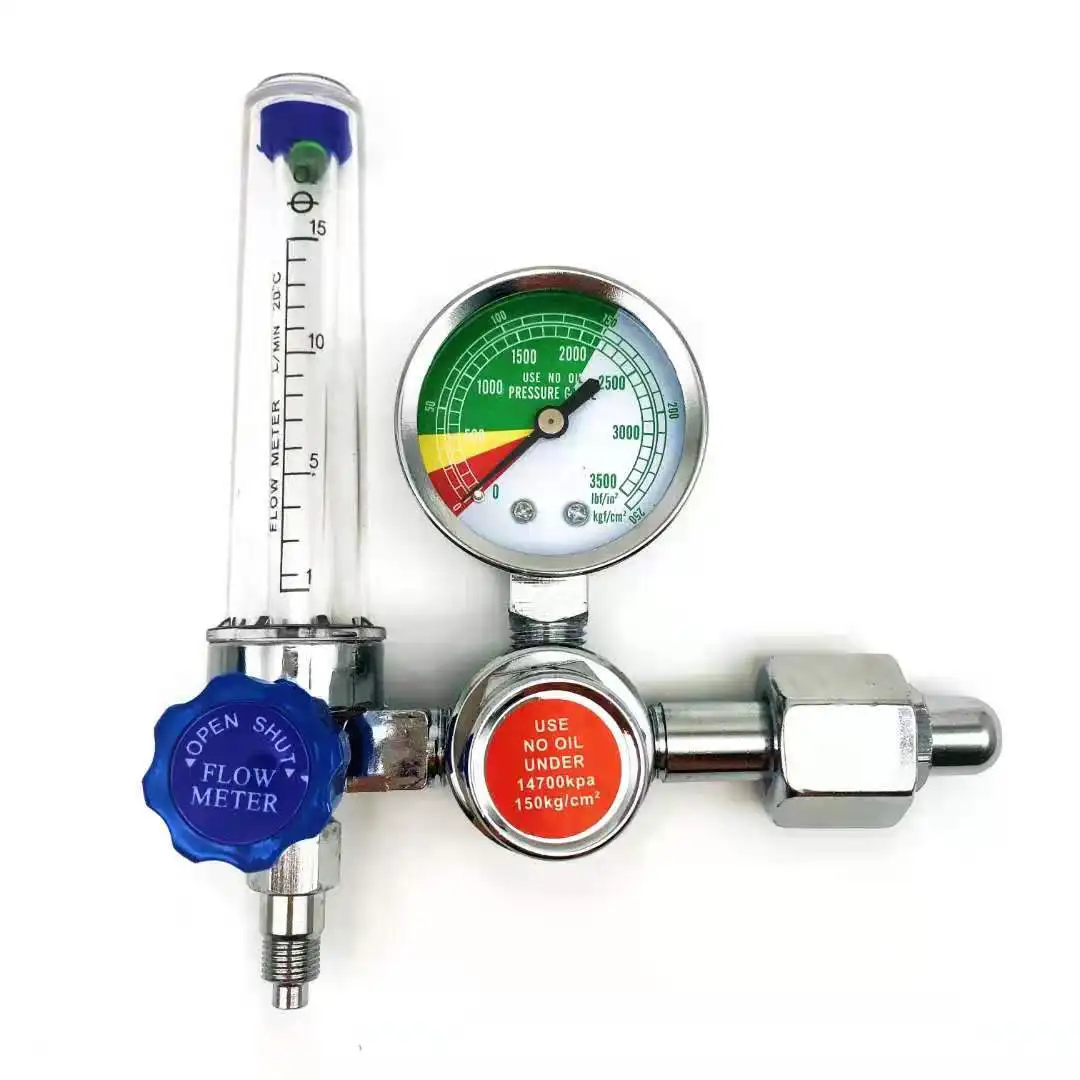 cga540 medical Oxygen pressure Regulators kit in stock with flow meter Manometer oxygen gas regulators with humidifier