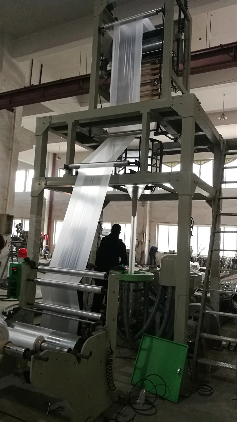 Hot sale aba plastic HDPE LDPE film extruder blowing machine three-layer Co-extrusion ABA film blown machines