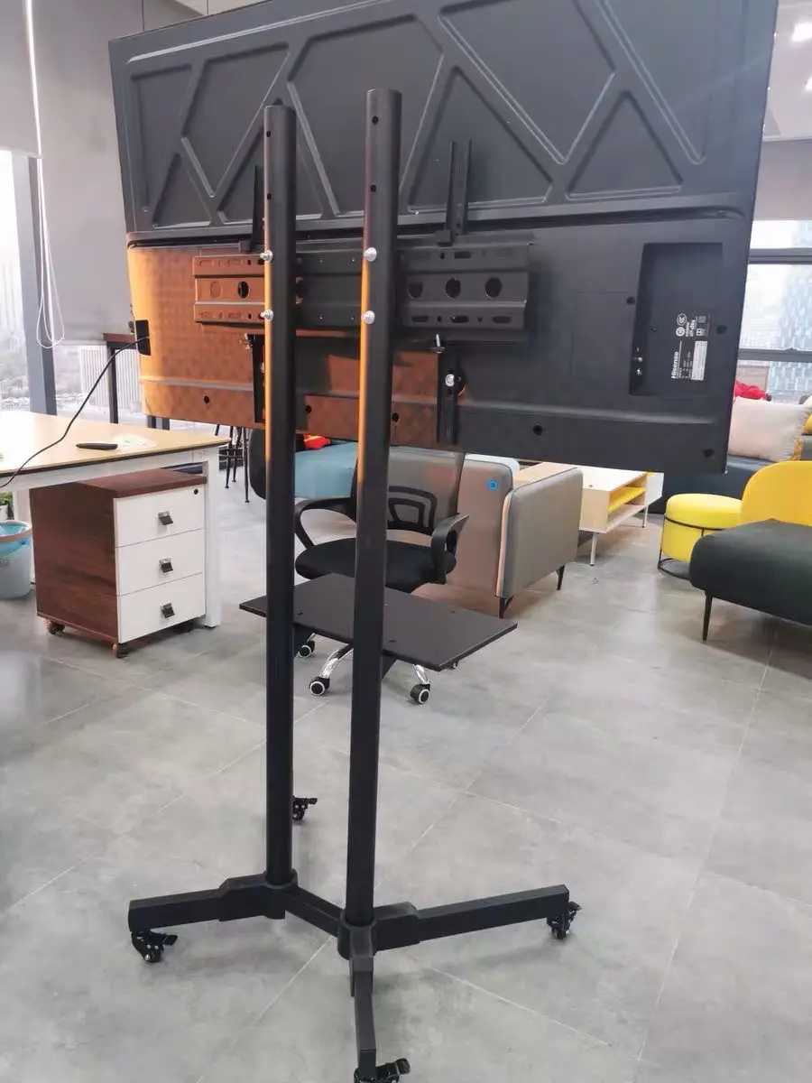 Factory direct price Wireless remote video conferencing mobile office TV cart with wheels TV stands