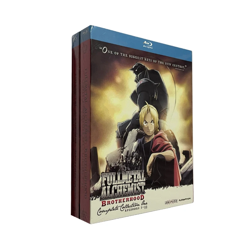 Fullmetal Alchemist Season 1-64 Blue ray 8 Discs Factory Wholesale DVD Movies TV Series Cartoon CD Blue ray Free Shipping