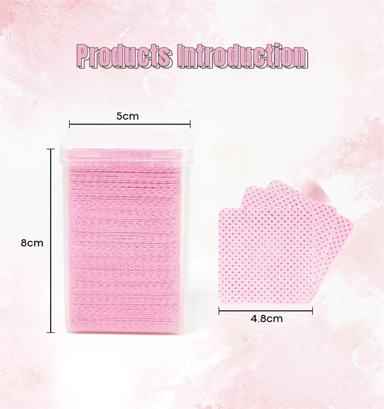 Wholesale Price  200 Pcs Lint-Free Paper Cotton Eyelash Glue Remover Makeup Tool Cleaning Tool Eyelash Glue Wipes
