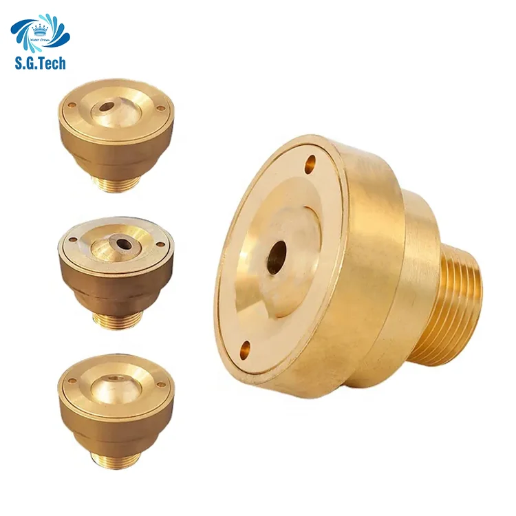 High quality 304 stainless steel copper direct shower nozzle for dry deck fountain use
