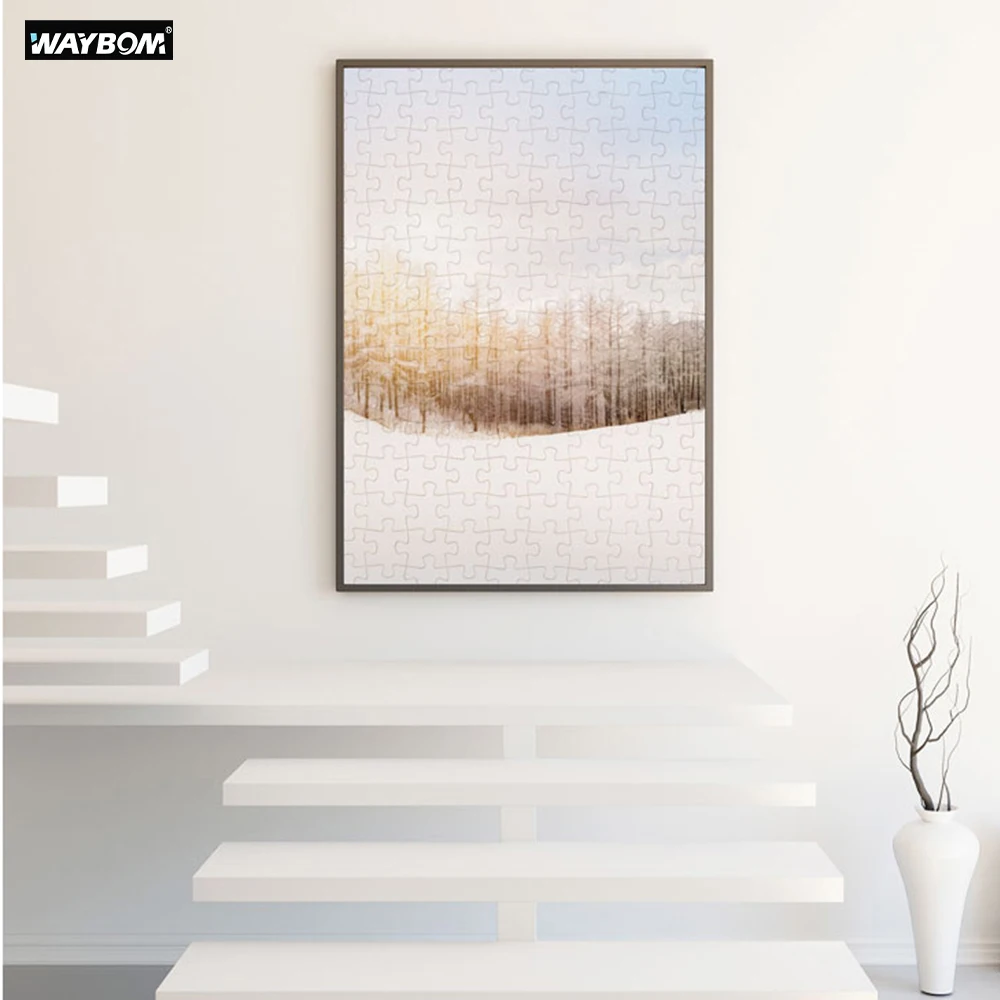 A3 Aluminum Frame Puzzle Printable Picture Black Gold Silver Color Custom 14x18inch Puzzle Photo Frame