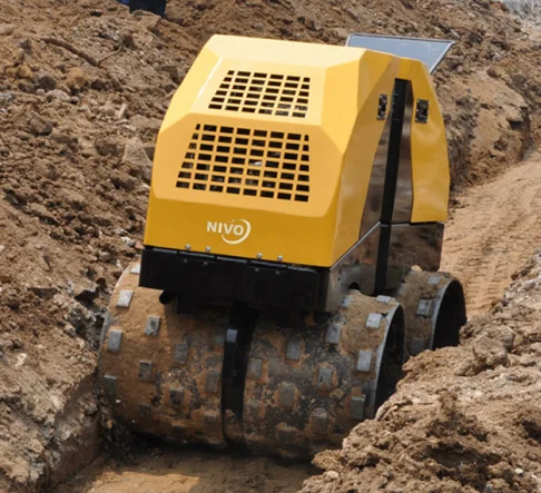 NIVO NV202C Walk behind Remote Control Trench Double Drum 1.6ton vibratory mini road roller compactor or parts