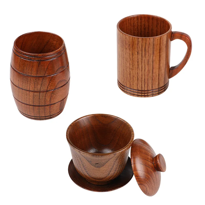 Wholesale Custom logo engraved personalized jujube cup bamboo cup drinking wooden mug natural bamboo tea beer cup