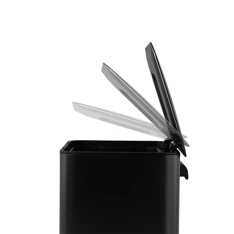 30L indoor rectangular stainless steel trash can bathroom trash can kitchen large capacity pedal  bin with soft closed function