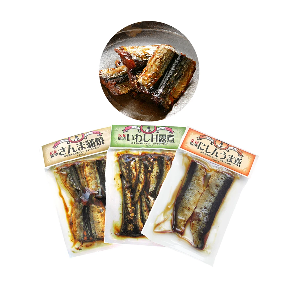 Японский TSUKUDA-NI высокое качество мини микс морепродукты метка частного назначения закуски