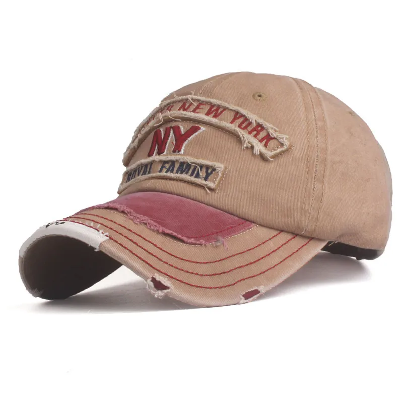 Fashion Washed Baseball Cap trucker hats Custom Embroidery Baseball Cap With Patch