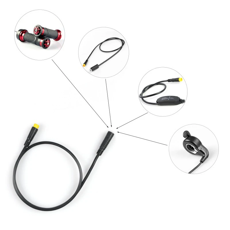 Extension Cable Mid Drive Motor Brake Gear Shift Speed Sensor Programming Cable with Different Plug for Electric Bike
