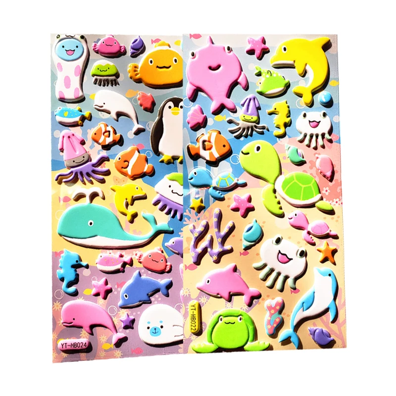 lovely 3D foam animal cartoon kids puffy sticker custom for DIY Scrapbook